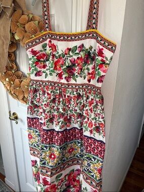 Women's Antonio Melani Natasha Floral Maxi Dress Sleeveless Square Neck Size 12